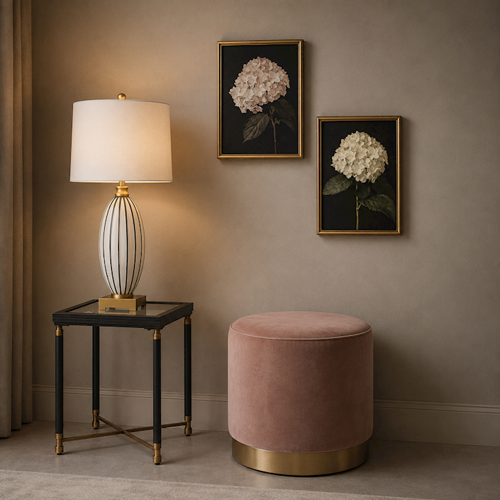 GLASS TOP SIDE TABLE 49x49x66cm
